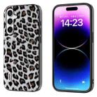 For Samsung Galaxy S23 FE 5G ABEEL Black Edge Leopard Phone Case(Silver Leopard) - 1