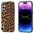 For Samsung Galaxy S23 FE 5G ABEEL Black Edge Leopard Phone Case(Golden Leopard) - 1