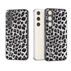 For Samsung Galaxy S24 5G ABEEL Black Edge Leopard Phone Case(Silver Leopard) - 1