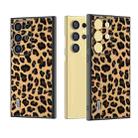 For Samsung Galaxy S24 Ultra 5G ABEEL Black Edge Leopard Phone Case(Leopard Print) - 1
