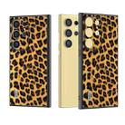 For Samsung Galaxy S24 Ultra 5G ABEEL Black Edge Leopard Phone Case(Golden Leopard) - 1