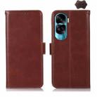 For Honor 90 Lite 5G / X50i Crazy Horse Top Layer Cowhide Leather Phone Case(Brown) - 1
