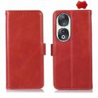 For Honor 90 Crazy Horse Top Layer Cowhide Leather Phone Case(Red) - 1