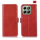 For Honor X6b Crazy Horse Top Layer Cowhide Leather Phone Case(Red) - 1