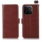 For Honor Play 60 Plus / 200 Smart Crazy Horse Top Layer Cowhide Leather Phone Case(Brown) - 1