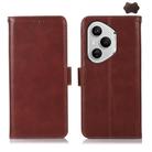 For Honor 400 Pro Global 160.8mm Crazy Horse Top Layer Cowhide Leather Phone Case(Brown) - 1
