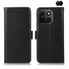 For Honor X6c 4G Crazy Horse Top Layer Cowhide Leather Phone Case(Black) - 1