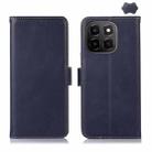 For Honor X6c 4G Crazy Horse Top Layer Cowhide Leather Phone Case(Blue) - 1