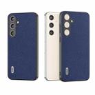 For Samsung Galaxy S24+ 5G ABEEL Black Edge Genuine Leather Mino Phone Case(Royal Blue) - 1