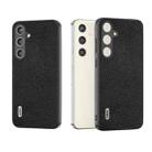 For Samsung Galaxy S24 5G ABEEL Black Edge Genuine Leather Mino Phone Case(Black) - 1