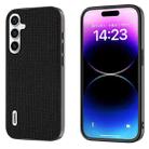 For Samsung Galaxy M54 5G ABEEL Genuine Leather Luxury Black Edge Phone Case(Black) - 1