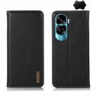 For Honor 90 Lite 5G / X50i KHAZNEH Nappa Top Layer Cowhide Leather Phone Case(Black) - 1