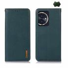 For Honor 100 KHAZNEH Nappa Top Layer Cowhide Leather Phone Case(Green) - 1