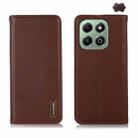 For Honor X6b KHAZNEH Nappa Top Layer Cowhide Leather Phone Case(Brown) - 1