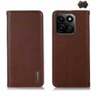 For Honor Play 60 Plus / 200 Smart KHAZNEH Nappa Top Layer Cowhide Leather Phone Case(Brown) - 1