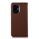 For Honor 400 KHAZNEH Nappa Top Layer Cowhide Leather Phone Case(Brown) - 3