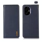 For Honor 400 KHAZNEH Nappa Top Layer Cowhide Leather Phone Case(Blue) - 1