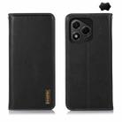 For Honor 400 Lite KHAZNEH Nappa Top Layer Cowhide Leather Phone Case(Black) - 1
