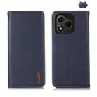 For Honor 400 Lite KHAZNEH Nappa Top Layer Cowhide Leather Phone Case(Blue) - 1