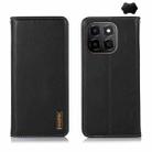For Honor X6c 4G KHAZNEH Nappa Top Layer Cowhide Leather Phone Case(Black) - 1