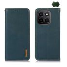 For Honor X6c 4G KHAZNEH Nappa Top Layer Cowhide Leather Phone Case(Green) - 1
