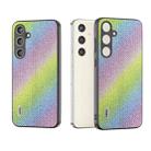 For Samsung Galaxy S24+ 5G ABEEL Diamond Black Edge Phone Case(Rainbow Diamond) - 1