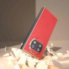 For Huawei Mate X3 Nano Plating Wood Texture PU Phone Case(Red) - 4