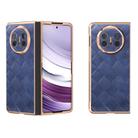 For Huawei Mate X5 Nano Plating Weave Plaid Texture PU Phone Case(Blue) - 1