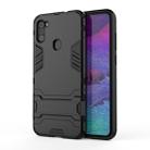 For Samsung Galaxy A11 PC + TPU Shockproof Protective Case with Invisible Holder(Black) - 1
