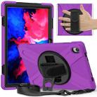 For Lenovo Tab P11 Silicone Hybrid PC Tablet Case with Grip & Shoulder Strap(Purple) - 1