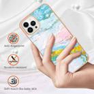 For iPhone 16 Pro Max Electroplating Marble Pattern Dual-side IMD TPU Shockproof Phone Case (Green 004) - 2