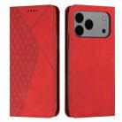 For iPhone 17 Pro Max Diamond Splicing Skin Feel Magnetic Leather Phone Case(Red) - 1