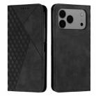 For iPhone 17 Pro Max Diamond Splicing Skin Feel Magnetic Leather Phone Case(Black) - 1