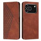 For iPhone 17 Pro Diamond Splicing Skin Feel Magnetic Leather Phone Case(Brown) - 1
