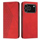 For iPhone 17 Pro Diamond Splicing Skin Feel Magnetic Leather Phone Case(Red) - 1