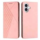 For iPhone 17 Diamond Splicing Skin Feel Magnetic Leather Phone Case(Rose Gold) - 1