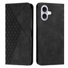 For iPhone 17 Diamond Splicing Skin Feel Magnetic Leather Phone Case(Black) - 1