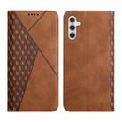 For Samsung Galaxy S23 FE 5G Diamond Splicing Skin Feel Magnetic Leather Phone Case(Brown) - 1