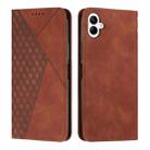 For Samsung Galaxy A05 Diamond Splicing Skin Feel Magnetic Leather Phone Case(Brown) - 1