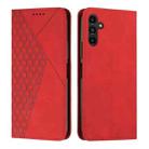 For Samsung Galaxy A05s Diamond Splicing Skin Feel Magnetic Leather Phone Case(Red) - 1