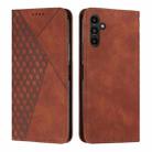 For Samsung Galaxy S24+ Diamond Splicing Skin Feel Magnetic Leather Phone Case(Brown) - 1