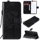 For Xiaomi Redmi K30 Pro Tree & Cat Embossed Pattern Horizontal Flip Leather Case with Holder & Card Slots & Wallet & Lanyard(Black) - 1