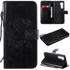 For Huawei Nova 7 SE Tree & Cat Embossed Pattern Horizontal Flip Leather Case with Holder & Card Slots & Wallet & Lanyard(Black) - 1