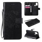 For Huawei Honor 9A Tree & Cat Embossed Pattern Horizontal Flip Leather Case with Holder & Card Slots & Wallet & Lanyard(Black) - 1