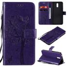 For Nokia 2.3 Tree & Cat Embossed Pattern Horizontal Flip Leather Case with Holder & Card Slots & Wallet & Lanyard(Purple) - 1