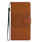 For iPhone 16 Diamond Embossed Skin Feel Leather Phone Case(Brown) - 2