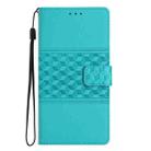 For iPhone 16 Plus Diamond Embossed Skin Feel Leather Phone Case(Blue) - 2