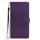 For iPhone 16e Diamond Embossed Skin Feel Leather Phone Case(Purple) - 2