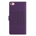 For iPhone 16e Diamond Embossed Skin Feel Leather Phone Case(Purple) - 3