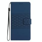 For iPhone 16e Diamond Embossed Skin Feel Leather Phone Case(Dark Blue) - 2